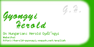 gyongyi herold business card